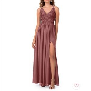 Azazie Desert Rose Shanna Bridesmaid Dress, Size A8